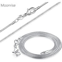 1pcs Silver Plated Snake Chain with Clasp for DIY Necklac Jewelry Making, 1.2 mm Necklace Wholesale 10 16 18 20 22 24 30"