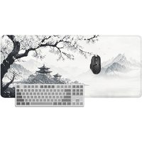 Mouse Pad Black And White Cherry Blossoms Gaming printon demand Large Mousepad XXL MousePads Office Carpet Soft Gaming laptop