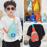 Fashion Kids Boy Girl Chest Bag Letter M Chic Sport Style Shoulder Bag Travel Outdoor Cash Coin Phone Crossbody Bag