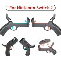 2 Pack Shooting Game Gun Controllers for Nintendo Switch 2 Controller, NS2 Gun Hand Grip Motion Controller Gamepad Joypad Gaming