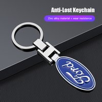 1Pcs Car Emblem Keychain Metal Key Ring Accessories For Ford Focus Fiesta Puma Ranger Kuga MK7 MAX