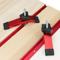 2-Pack T-track Hold Down Clamps Aluminum Woodworking T Track CNC Router Clamp T Slot Fixtures, Home Improvement Auxiliary Tool