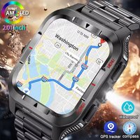 Rugged Military Outdoor Sports Smart Watch Health Monitoring Voice Assistant Bluetooth Call LED Flashlight NEW Smartwatch MA27