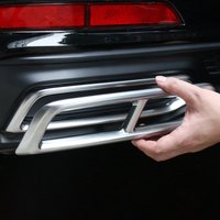 For Audi A4 A6 16-19 Stainless Black Silver 4M Car Rear Exhaust Tail Pipe Cover Trim Muffler High Quality Sticker Auto