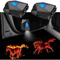 Novelty Cartoon Car Light Wireless Dynamic Projector LED Car Door Lamp Children Animetion Atmosphere Decor Light Warning Welcome