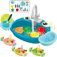 AliExpress NEUSNEY Dishwasher Kitchen Sink Toys, Toddler Kitchen Sink Toy Electric Playing Automatic Water Cycle System Toy Gifts for Kids 