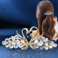 Sparkly Diamond Swan Barrettes Stylish Barrette Hair Clip Hair Clip Hair Clip Pony Tail Clip Head Top Clip