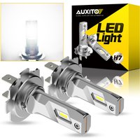 AUXITO 2X 12V H7 CSP LED Headlight 6500K Wireless H7 LED Bulb Car Head Lamp Light for BMW Toyota Corolla Honda Hyundai Ford Kia