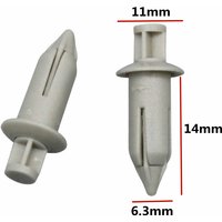 20Pcs For 6.3mm Hole OE: 09409-07313 96057847 Plastic Screws Clip Auto Fastener Clip Car Plastic Rivet Fastener Clips P11