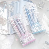 4pcs Soft Ribbon Gel Pens Set Romantic Ballet 0.38mm/0.5mm Ballpoint Quick-dry Black Ink for Writing F7659