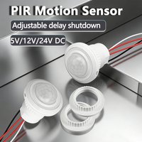 DC5V-24V New LED Adjustable LED PIR Infrared Ray Motion Sensor Switch Time Delay Pir Motion Sensor Switch Home Lighting LED