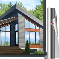 One Way Silver Mirror Privacy Window Film Heat Control Sun Block Static Cling Removable for Home Office Glass