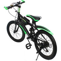 Vélo de montagne pour enfants à hauteur réglable, cadre en acier au carbone soudé à l'arc, transmission à 7 vitesses fluide, forte puissance d'arrêt, absorption complète des chocs, avec porte-gobelet,