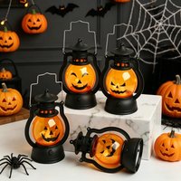 Halloween Pumpkin Ghost Face Lamp Portable Skull Decoration Light for Bar Party Table Atmosphere Prop Halloween Decor Use
