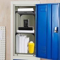 BAAU Locker Organizer Shelf Stackable Extra Locker Shelf for School Locker Organizer Storage Cabinet Suitable Black