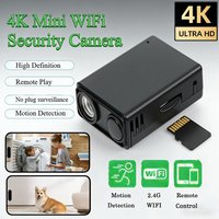 4K HD Camera WiFi Wireless Monitor Night Vision Remote Motion Detecting Camcorders Security Protection Indoor Surveillance