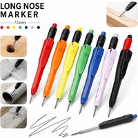 45mm Long Tip Deep Hole Carpenter Pencil Thick Lead Built- Sharpener Industrial Woodworking Engineering Marking Scriber Pens