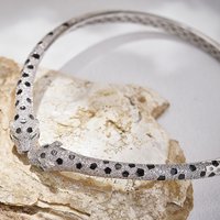 Luxury Choker Necklace for Women Black Spot Double Panther Necklaces 18K Gold Plated Leopard Jewelry Collars Wholesale