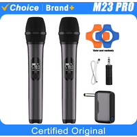 TAVOSOP M23 PRO Professional 2 Channel DJ UHF Wireless Handheld Microphone With Rechargeable Two Microphone For Church Party