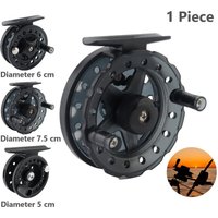High Strength Plastic Diameter 5 / 6 / 7.5cm Right Left Hand Flying Ice Fishing Reel Rock Fishing Hand Rod Front Wheel