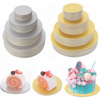10/16/22/26cm Golden Silvery Round Cake Boards Circle Cardboard Base Cupcake Dessert Tray Birthday Party Cake Decorating Supplie