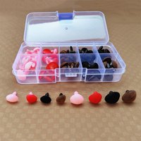 70pcs-Box Plastic Safety Nose For Crochet Toys Knitting Dolls Amigurumi Crafts Pink/Red/Black/Brown Nose Animal For Teddy Bear