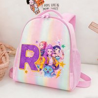 KPop Demon Hunters Letter A-Z Rainbow Backpack Rumi Mira Zoey Student School Backpack Anime Movie Women Girl Travel Rucksack