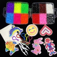 Perler Beads Kit 5mm Hama Beads Whole Set with Pegboard and Iron 3D Puzzle DIY Toy Kids Creative Handmade Craft Toy Gift