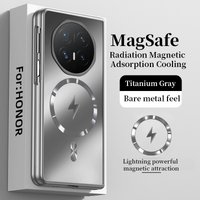 For Honor Magic V6 Magsafe Wireless Charging Adsorption Case For Honor Magic V5 V3 V2 Matte Frameless Slim Lens Protection Cover