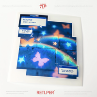 Retlper Reflective Car Stickers Original Butterfly Projection Virtual Space Program Car and Motorcycle Waterproof Flat Stickers
