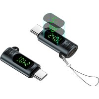 1pc USB4 Type-C Male to Female Adapter Digital Display 240W PD 3.1 80Gbps 8K@60Hz Power Tester OTG Converter