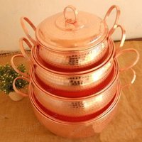 100% Pure Copper Casserole Pot Handmade Stew Steam Soup Pot Hot Pot 18-30cm for Home Kitchen