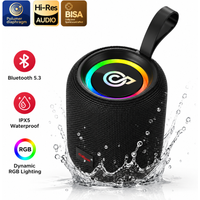 T34 HiFi Powerful Bluetooth Speaker with RGB Dynamic Light Portable Speakers 360° Stereo Sound IPX5 Waterfall Wireless Sound Box