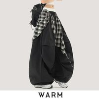 American Black White Plaid Irregular Scarf Hip Hop Street Dance High Waist Belt Accessories Casual Pants for Women And Couples