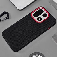 For Magsafe Case For OnePlus 15 Case Luxury nylon weaving PU leather Magnets Magnetic Wireless Charging Shell Fashion