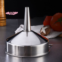 1Pc Wide Mouth Metal Funnel for Canning Kitchen Accessories Metal Pouring Funnel for Oil Wine Beer Bar Flask Funnel