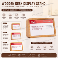 Solid wood table, card table, inclined label, acrylic price tag, table sign, desktop display stand, price tag