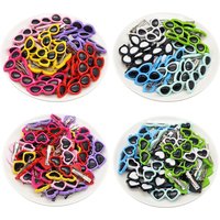 100pcs Cute Pet Hair Accessories 1.57in Dog Grooming Hair Clips Heart Glasses Shape Puppy Cat Supplies Plastic Hairpins For Dog