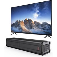 FanFun H6 3D Surround Soundbar for TV–15W Dual Drivers,Dolby Atmos,Bluetooth 5.4/HDMI-ARC/AUX/USB, 3 EQ Modes,Compact Wall-Mount