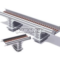 Marumine 566PCS MOC Viaduct Idea Train Build Model Kit High-Speed Railway Track Arch Bridge DIY Construction Blocks Bricks Set
