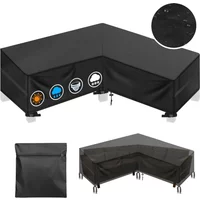 Waterproof Garden Furniture Cover L-Shaped Lounge Cover Sofa Cover for Garden Tarpaulin Corner Sofa Furniture Protective Cover
