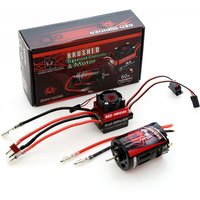 540A 23T Brushed Motor and 60A Electronic Speed Controller ESC Combo ESC Dual Mode BEC 2A / 6V for 1/10 RC HSP Car Axial scx10