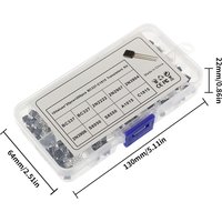 Transistor Kit Assortment Box 10 Values TO-92 2N2222 2N2907 2N3904 2N3906 S8050 S8550 A1015 C1815