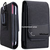Taktische Doppeltelefonhülle mit individuellem Namen und Riemen | EDC Pouch Gürtelschlaufenholster | Ideal für Arbeit, Wandern, Geschenk für Männe