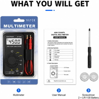 Mini Digital Multimeter 4000 Counts Auto Range AC/DC Voltage Tester Smart Pocket Voltmeter Resistance Diode Continuity Checker