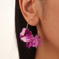 New Fabric Flower Earrings: Sweet and Fashionable Hoop Earrings Perfect for Everyday Wear and Parties