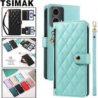 Leather Case For Motorola Moto G14 G24 G34 G54 G84 G15 G35 G55 G75 G85 G56 G86 Power G04 G05 E14 E15 Zippered Flip Wallet Cover