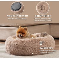 100cm Round Long Plush Dog Kennel Winter Warm Pet Sleeping Bed Dog House Dogs Cat Kennel Cushion Soft Sofa Pets Accessories
