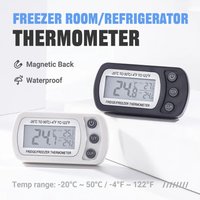 Large LCD Display Waterproof Freezer Room Thermometer with Magnetic Back & Hook, Ideal for Kitchen, Home, and Restaurant