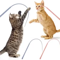 Bionic Silicone Mouse Tail Cat Toy Dual Color Interactive No Battery Exercise Hunting Play Bonding Indoor Cats Intimate Yunliwei